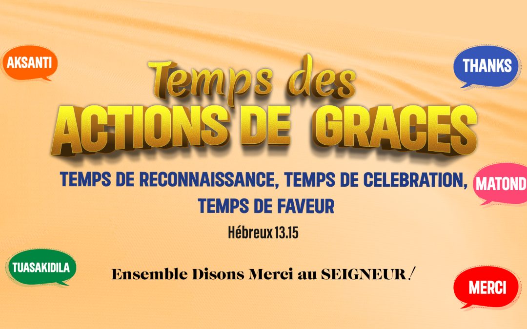 Photo Temps des Actions de Grâces