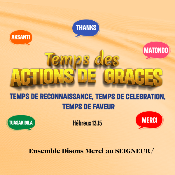 Photo Actions de Grâces